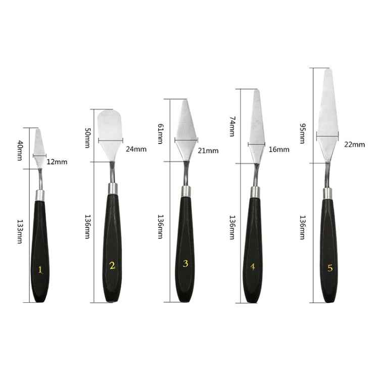 5 in 1 QST EXPRESS Art Supplies Paint Toning Stainless Steel Scraper