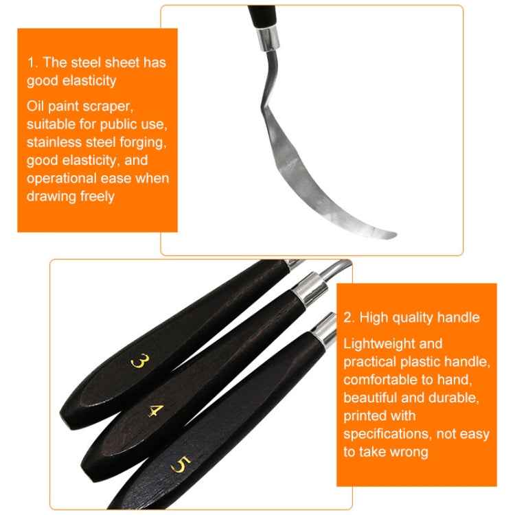 5 in 1 QST EXPRESS Art Supplies Paint Toning Stainless Steel Scraper