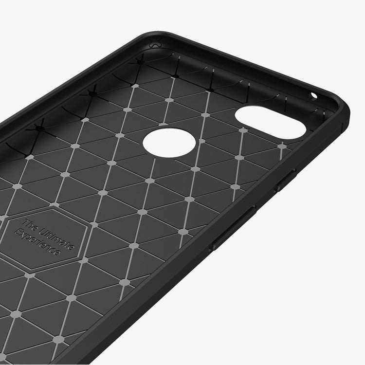 Brushed Texture Carbon Fiber Shockproof TPU Case for Google Pixel 3 XL, For Google Pixel 3 XL
