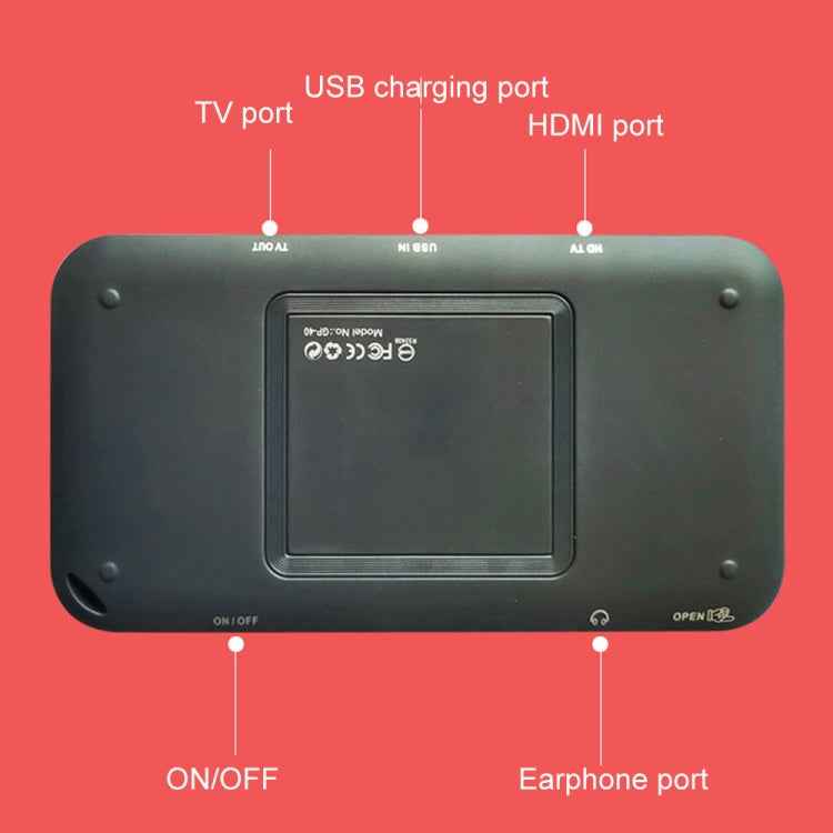 RS-52FC PSP 4.0 inch Pocket Console Handheld Game Player, Support 208 NES Classical Games