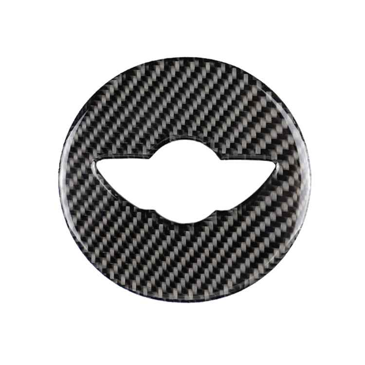 Car Steering Wheel F Chassis Logo Carbon Fiber Decorative Sticker for BMW Mini Cooper F55 / F56 / F60 / Countryman F60