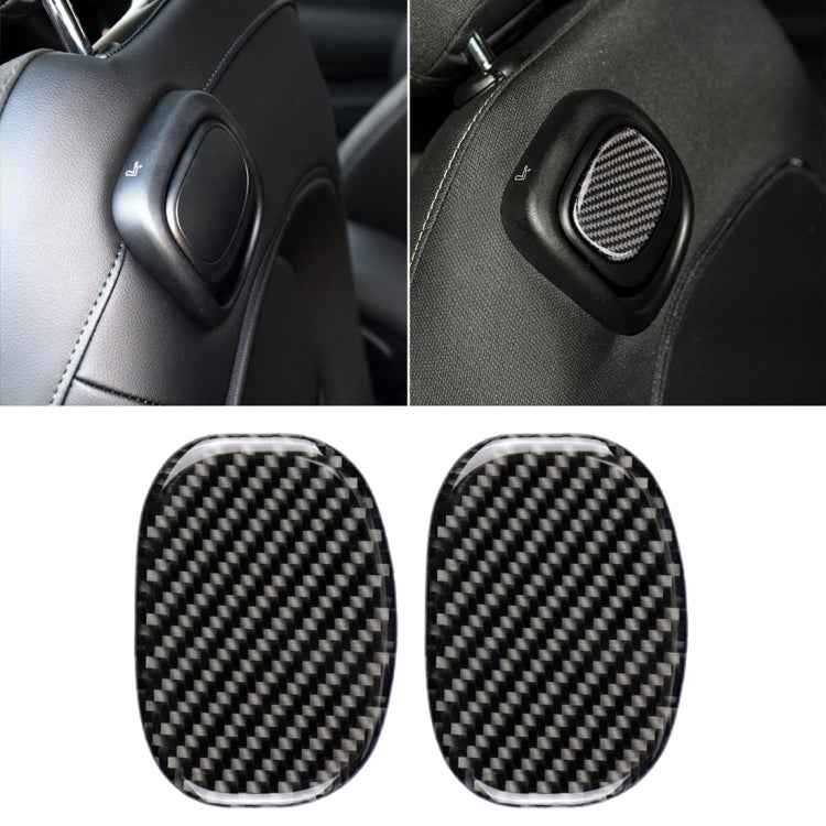 Car Seat Back Handle Carbon Fiber Decorative Sticker for BMW Mini Cooper F55 / F56