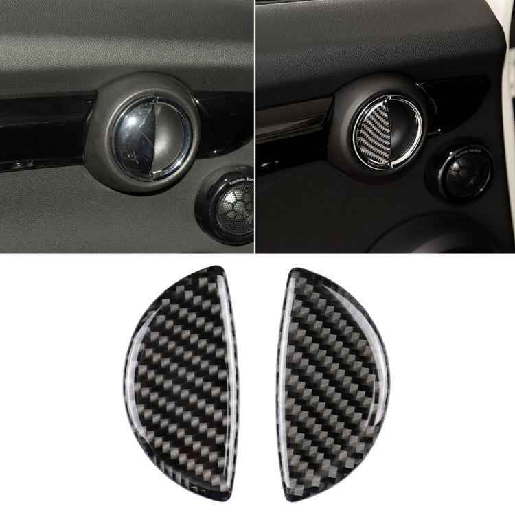 2 PCS R / F Universal Car Door Handle Carbon Fiber Decorative Sticker for BMW Mini R55 / R56 / R60 / R61 / F55 / F54 / F60