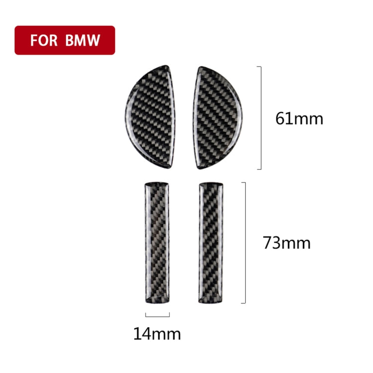 4 PCS Car F Chassis Door Handle Carbon Fiber Decorative Sticker for BMW Mini Cooper Clubman Countryman F55 / F54 / F60, For BMW Mini F60