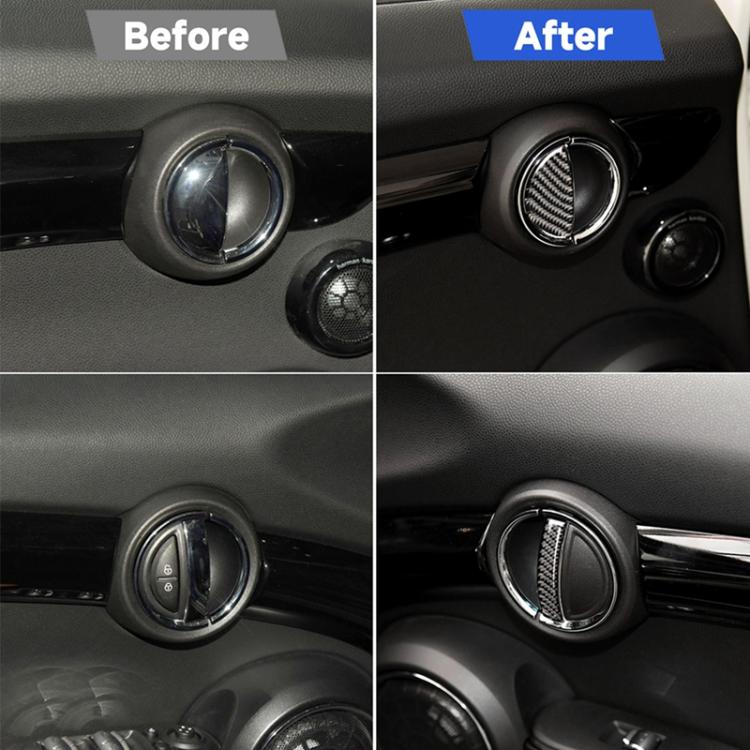 4 PCS Car F Chassis Door Handle Carbon Fiber Decorative Sticker for BMW Mini Cooper Clubman Countryman F55 / F54 / F60, For BMW Mini F60