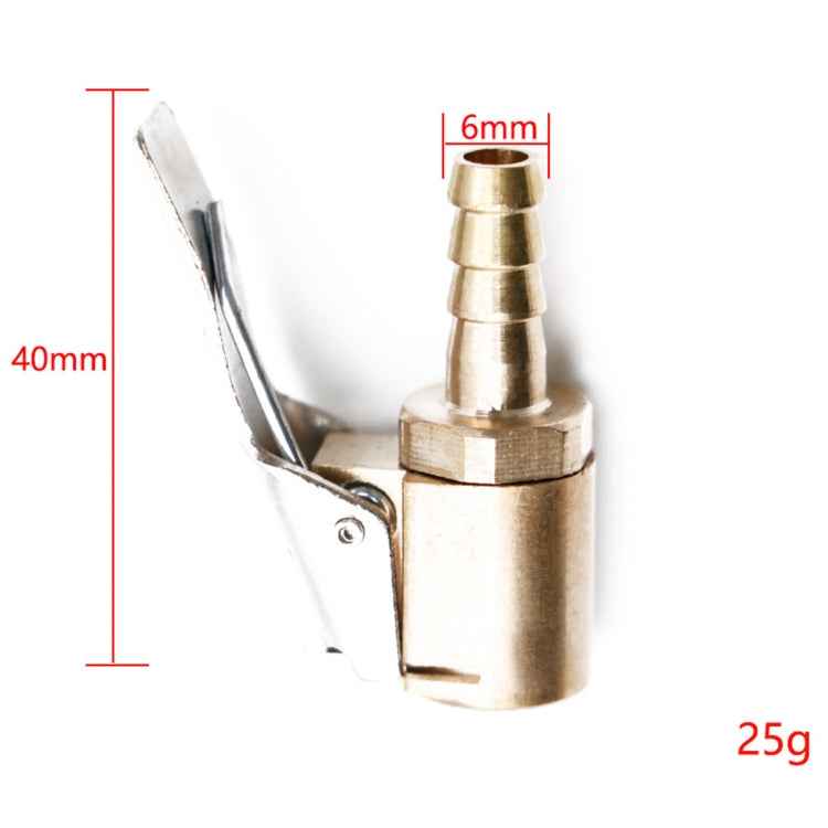 6mm Car Tyre Wheel Tire Air Chuck Inflator Pump Valve Clip Clamp Connector