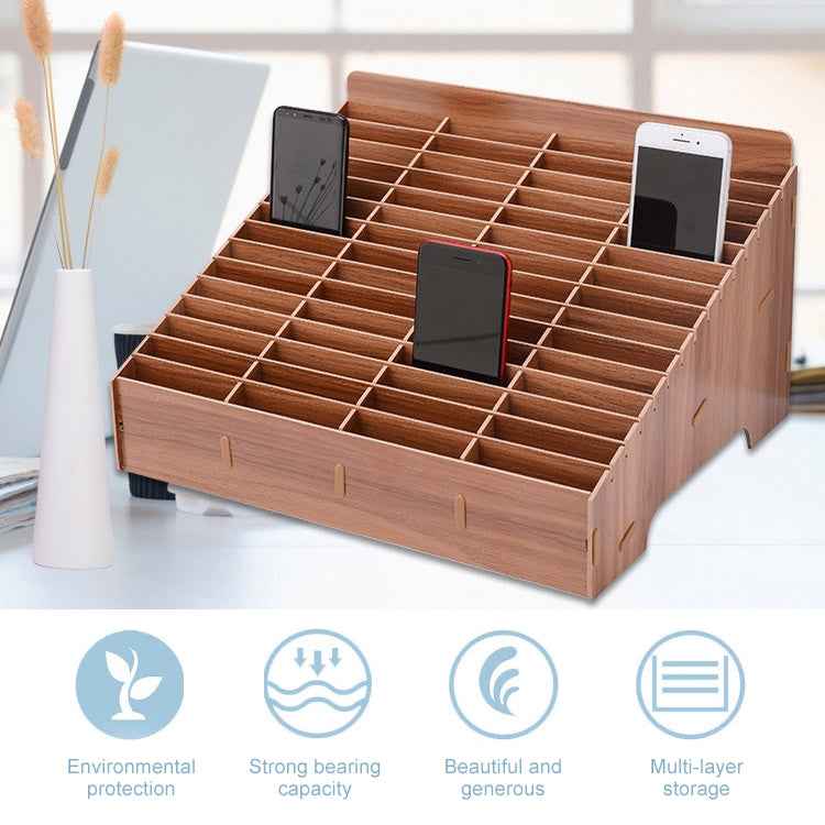 Wooden Multi-cell Mobile Phone Film Stand Desktop Display Rack, 30 Grids, Size: 31.5x23.5x18.5cm