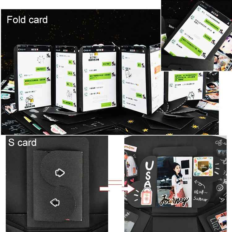 Heart Shape DIY Handmade Photo Album Surprise Explosion Bouncing Gift Box