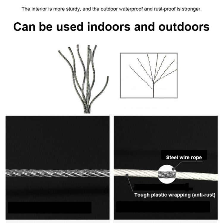 Retractable Indoor And Outdoor Clothes Wall Hanger Magic Drying Rack Balcony Bathroom Invisible Clothesline Wire Rope, Silver, White