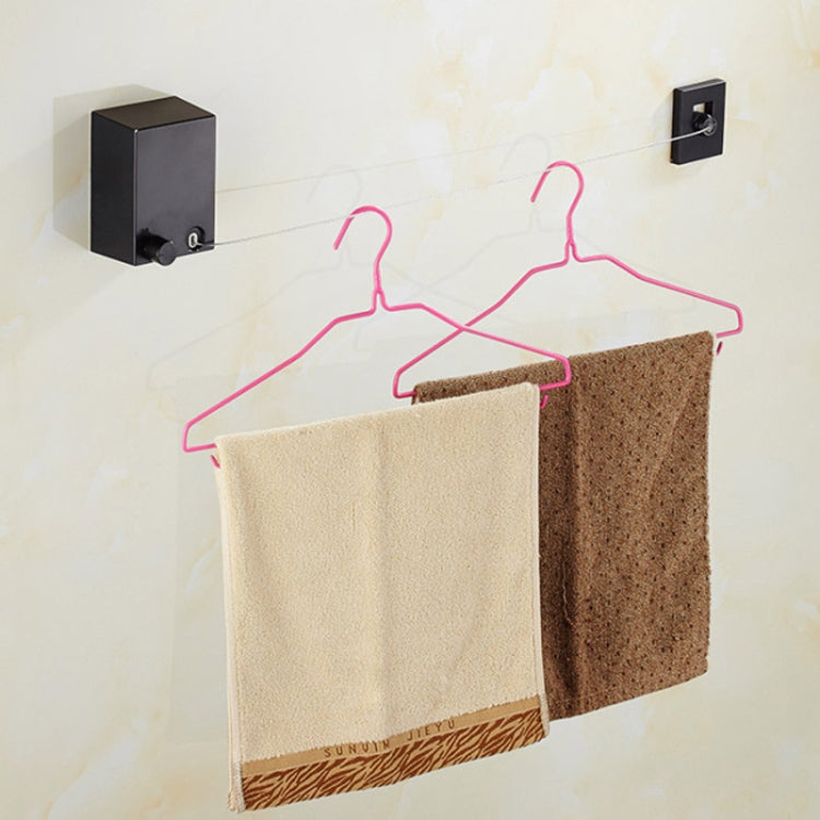 Retractable Indoor And Outdoor Clothes Wall Hanger Magic Drying Rack Balcony Bathroom Invisible Clothesline Wire Rope, Silver, White