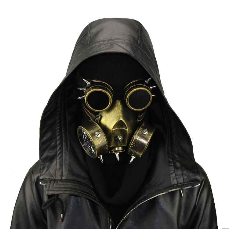 GM002 Halloween Dress Up Props Punk Style Gas Mask + Goggles Set