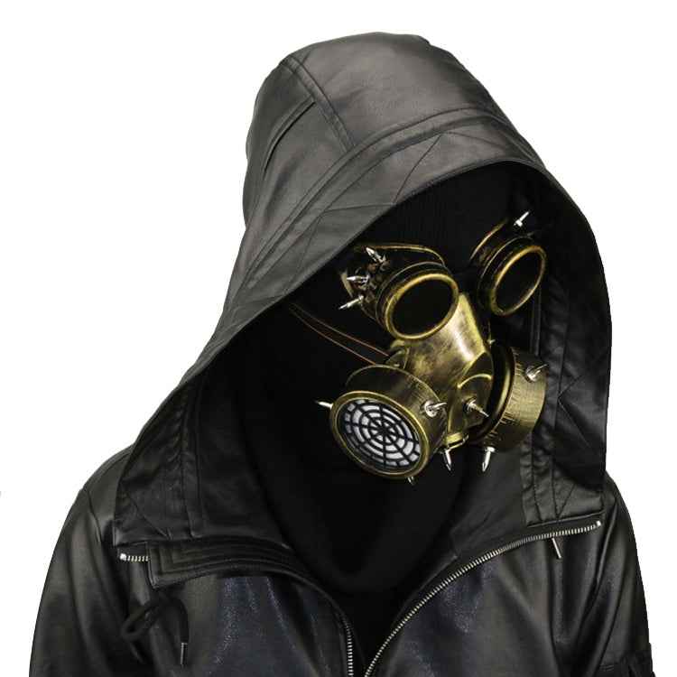 GM002 Halloween Dress Up Props Punk Style Gas Mask + Goggles Set