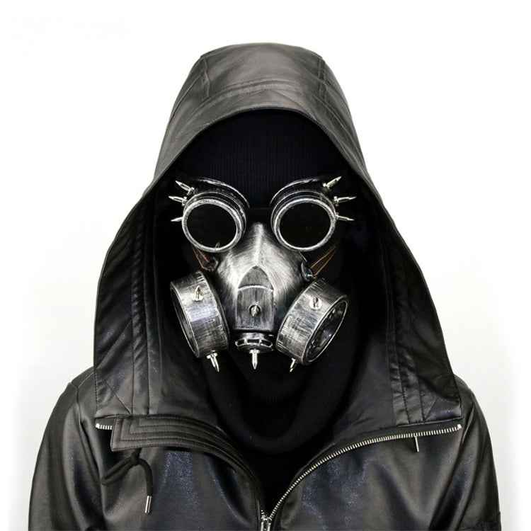 GM002 Halloween Dress Up Props Punk Style Gas Mask + Goggles Set