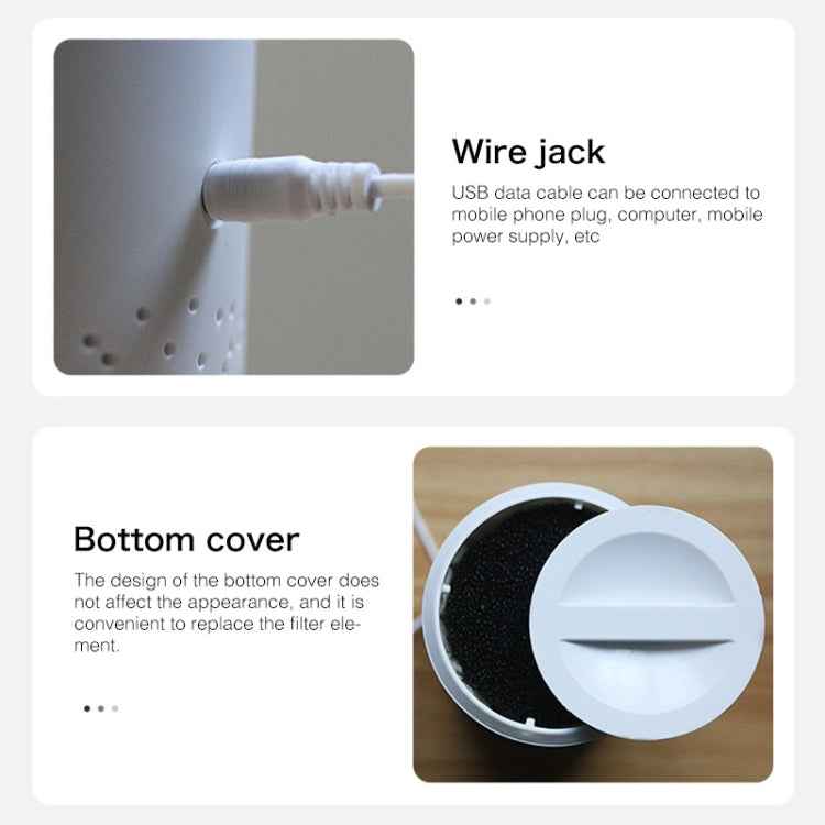 Portable Square UV Sterilization Anion Air Purifier Car Home Air Humidifier