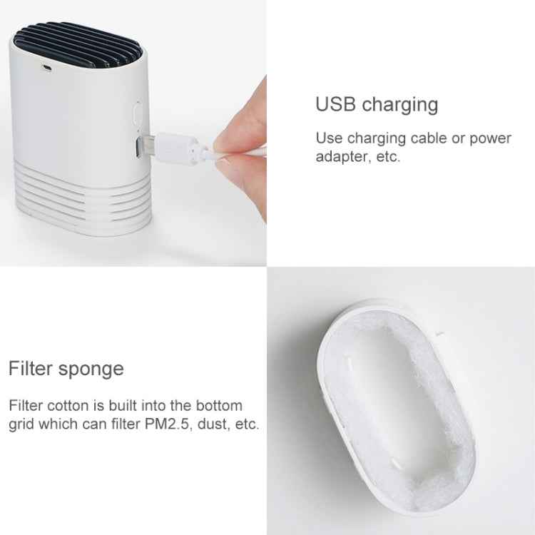 HE-K001 Hanging Neck Negative USB Rechargeable Ion Air Purifier Portable Household Formaldehyde Removal Portable Purifier