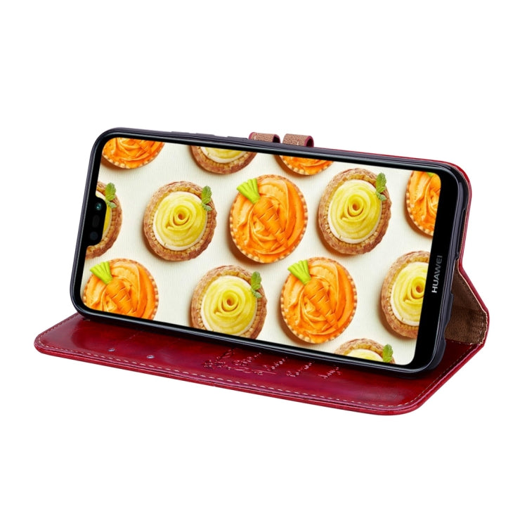 For Huawei P20 Lite Business Style Oil Wax Texture Horizontal Flip Leather Case with Holder & Card Slots & Wallet