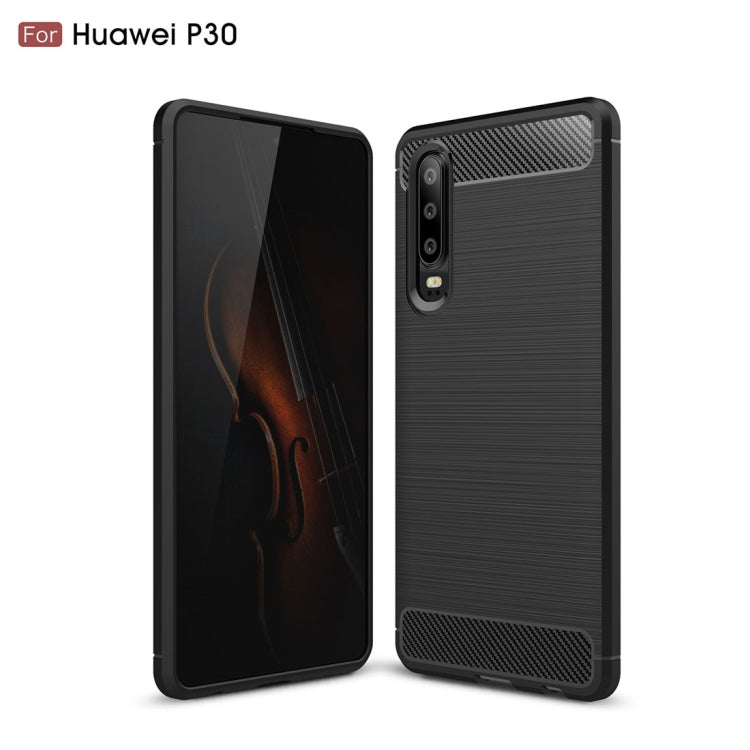 Brushed Texture Carbon Fiber Shockproof TPU Case for Huawei P30