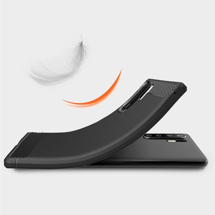 Brushed Texture Carbon Fiber Shockproof TPU Case for Huawei P30 Pro