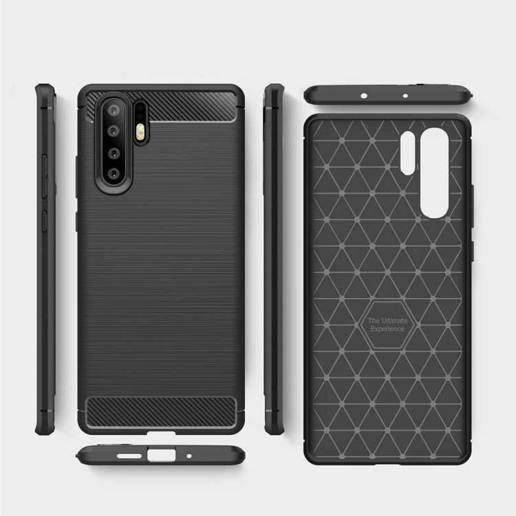 Brushed Texture Carbon Fiber Shockproof TPU Case for Huawei P30 Pro