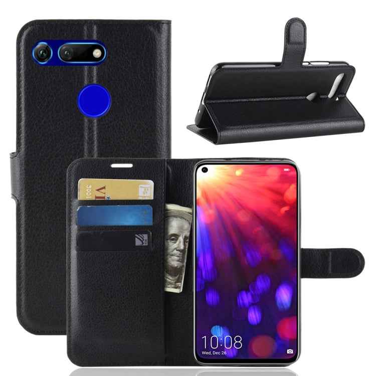 Litchi Texture Horizontal Flip Leather Case for Huawei Honor View 20, with Wallet & Holder & Card Slots, For Honor View 20