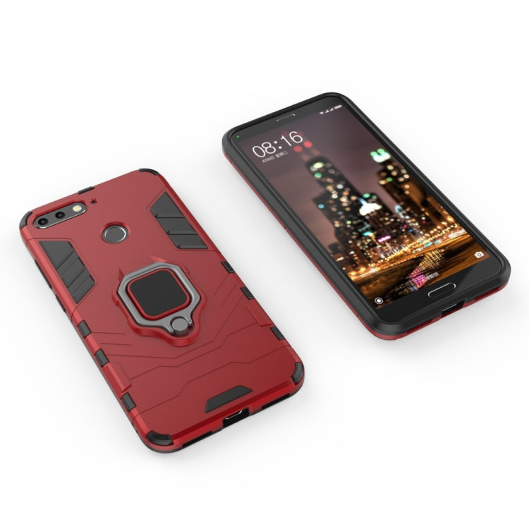 PC + TPU Shockproof Protective Case for Huawei Honor 7A, with Magnetic Ring Holder, For Huawei Honor 7A