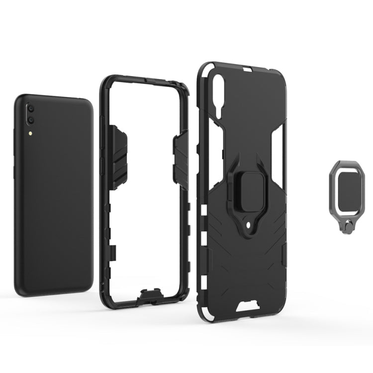 PC + TPU Shockproof Protective Case for Huawei Enjoy 9, with Magnetic Ring Holder, For Huawei Enjoy 9
