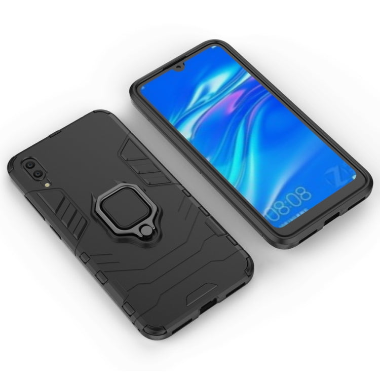 PC + TPU Shockproof Protective Case for Huawei Enjoy 9, with Magnetic Ring Holder