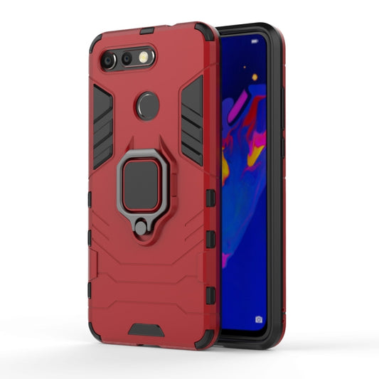 Funda protectora de PC + TPU a prueba de golpes para Huawei Honor View 20, con soporte de anillo magnético.