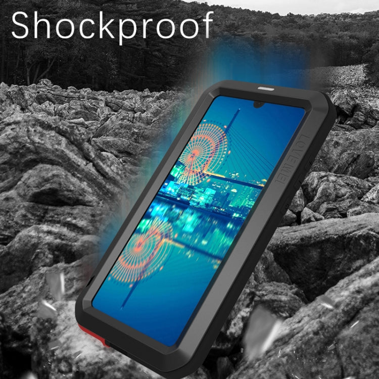 LOVE MEI Powerful Dustproof Shockproof Splashproof Metal + Silicone Combination Case for Huawei P30