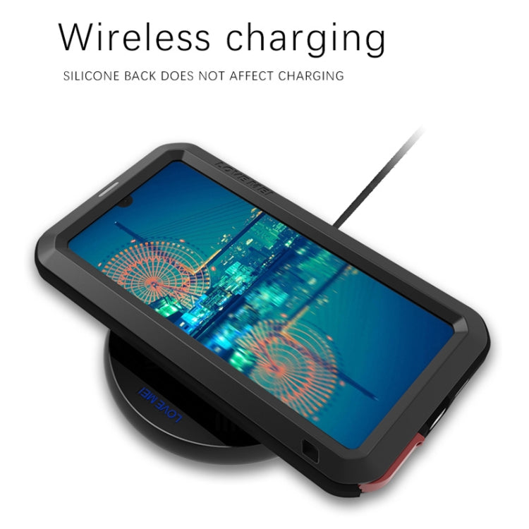 LOVE MEI Powerful Dustproof Shockproof Splashproof Metal + Silicone Combination Case for Huawei P30