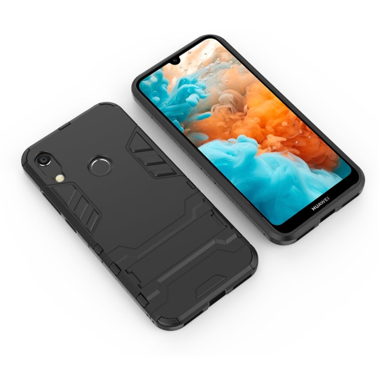 Shockproof PC + TPU Case for Huawei Y6 (2019), with Holder, For Huawei Y6 (2019), For Huawei Y6 (2019)