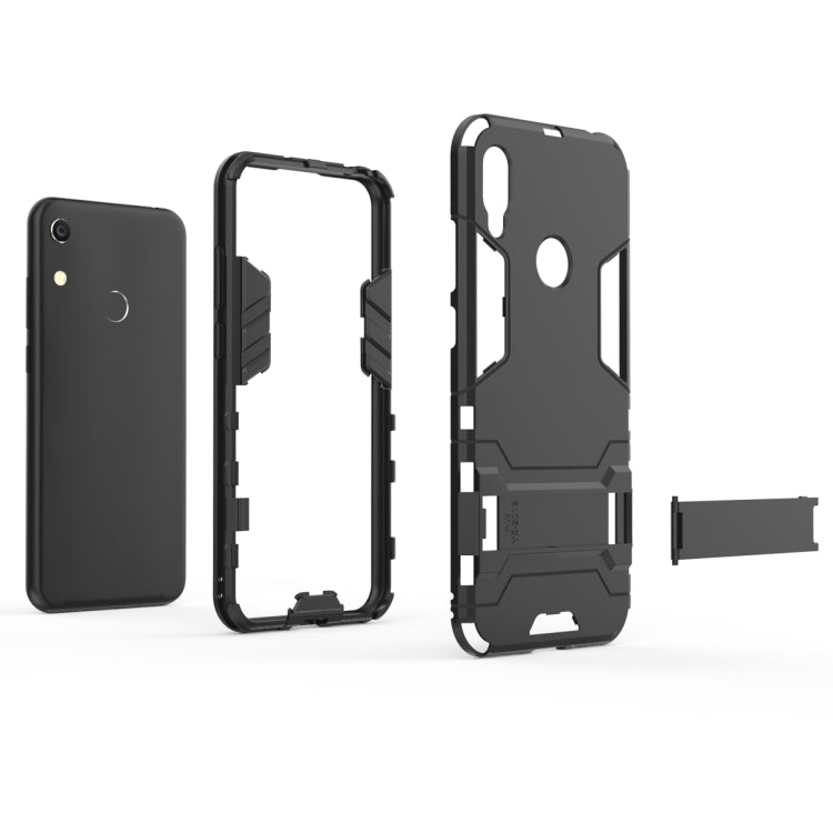 Shockproof PC + TPU Case for Huawei Y6 (2019), with Holder, For Huawei Y6 (2019), For Huawei Y6 (2019)