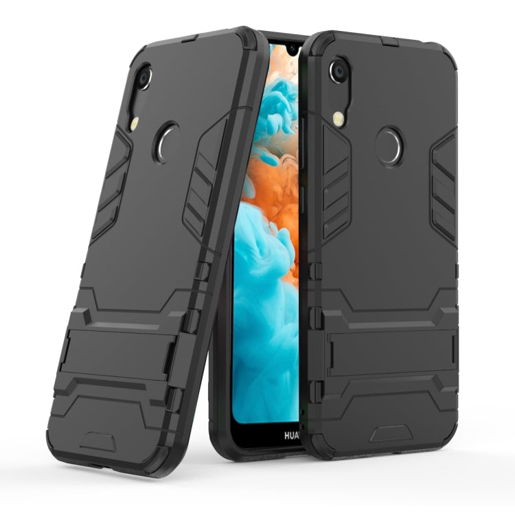 Shockproof PC + TPU Case for Huawei Y6 (2019), with Holder, For Huawei Y6 (2019), For Huawei Y6 (2019)