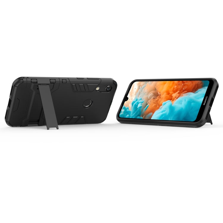 Shockproof PC + TPU Case for Huawei Y6 (2019), with Holder, For Huawei Y6 (2019), For Huawei Y6 (2019)