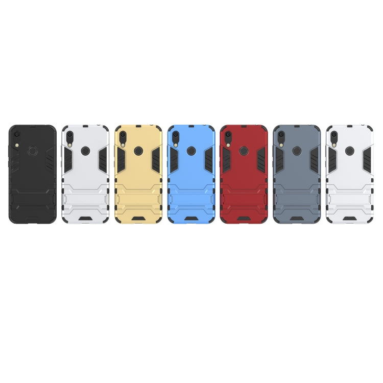 Shockproof PC + TPU Case for Huawei Y6 (2019), with Holder, For Huawei Y6 (2019), For Huawei Y6 (2019)