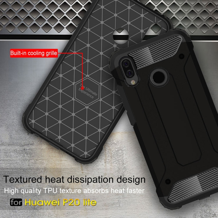 For Huawei P20 Lite Full-body Rugged TPU + PC Combination Back Cover Case , For Huawei P20 Lite, Huawei P20 Lite