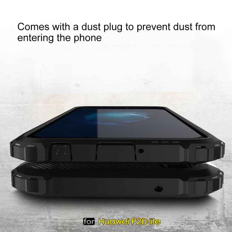 For Huawei P20 Lite Full-body Rugged TPU + PC Combination Back Cover Case