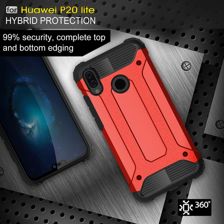 For Huawei P20 Lite Full-body Rugged TPU + PC Combination Back Cover Case , For Huawei P20 Lite, Huawei P20 Lite