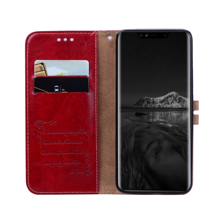 Business Style Oil Wax Texture Horizontal Flip Leather Case for Huawei Mate 20 Pro, with Holder & Card Slots & Wallet