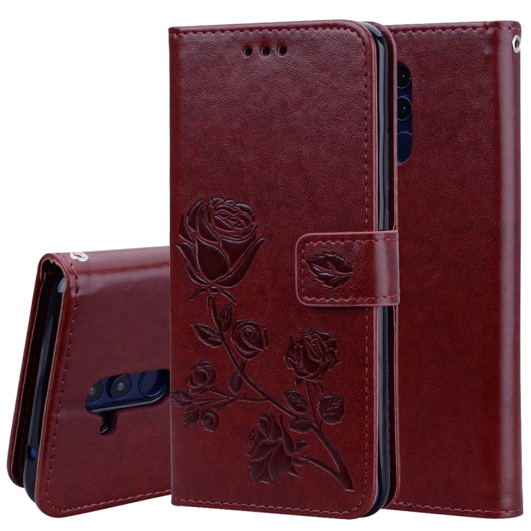 Rose Embossed Horizontal Flip PU Leather Case for Huawei Mate 20 Lite, with Holder & Card Slots & Wallet
