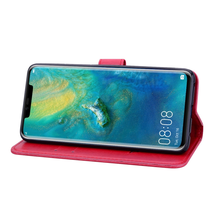 Rose Embossed Horizontal Flip PU Leather Case for Huawei Mate 20 Pro, with Holder & Card Slots & Wallet