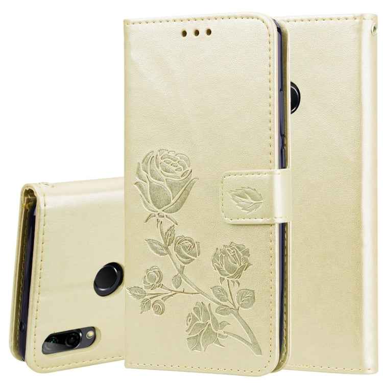 Rose Embossed Horizontal Flip PU Leather Case for Huawei Y9 (2019), with Holder & Card Slots & Wallet