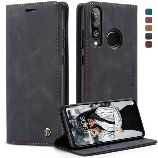 CaseMe-013 Multifunctional Retro Frosted Horizontal Flip Leather Case for Huawei P30 Lite, with Card Slot & Holder & Wallet