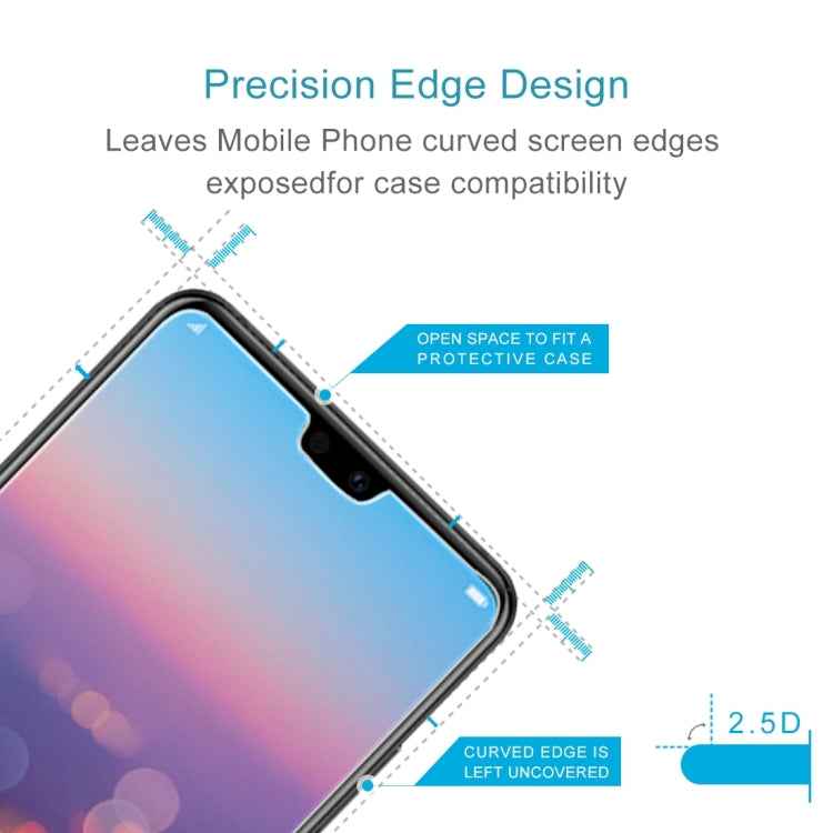 100 PCS for Huawei P20 0.26mm 9H Surface Hardness 2.5D Explosion-proof Tempered Glass Screen Film