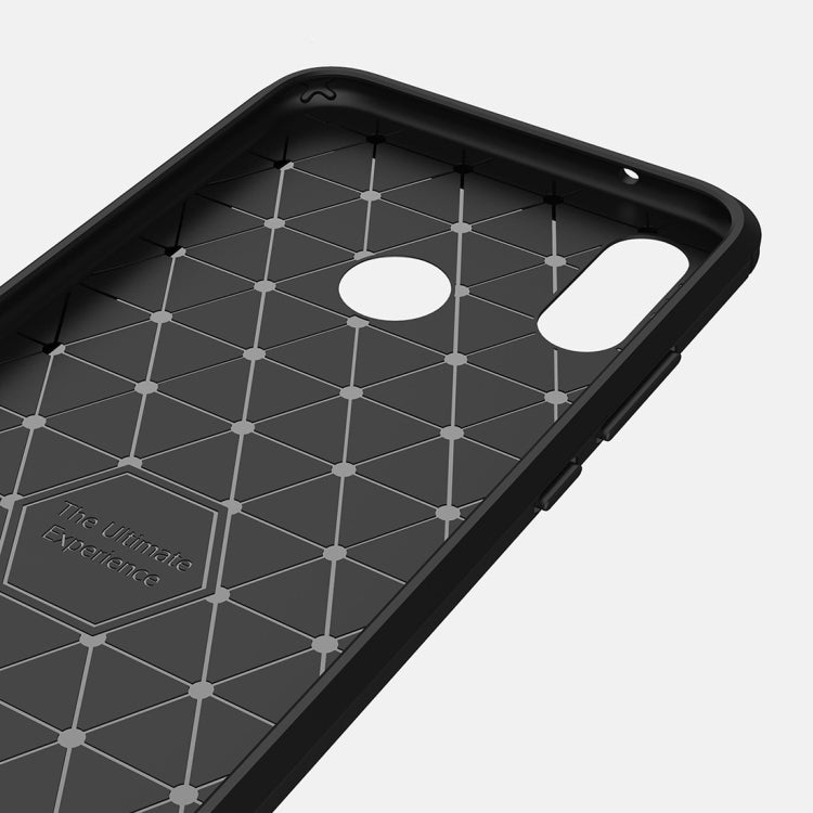 For Huawei P20 Lite Brushed Texture Carbon Fiber Shockproof TPU Protective Back Case , Huawei P20 Lite