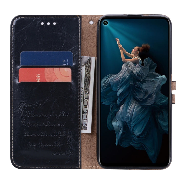 Business Style Oil Wax Texture Horizontal Flip Leather Case for Huawei Honor 20 Pro, with Holder & Card Slots & Wallet, For Huawei Honor 20 Pro