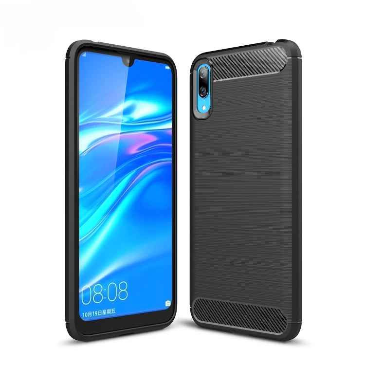Brushed Texture Carbon Fiber Shockproof TPU Case for Huawei Enjoy 9