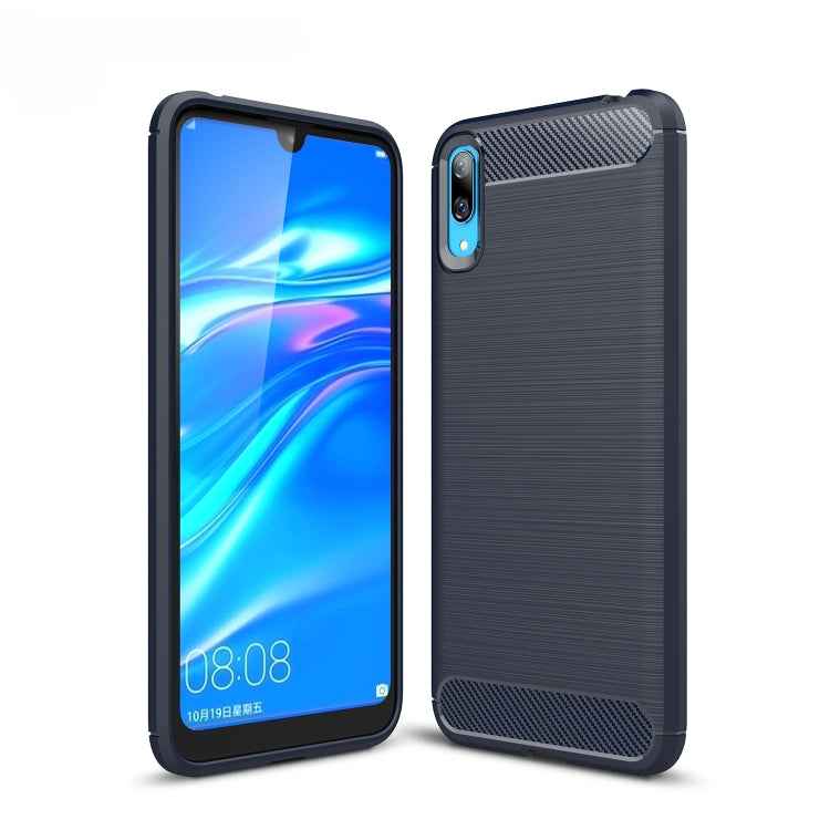 Brushed Texture Carbon Fiber Shockproof TPU Case for Huawei Enjoy 9