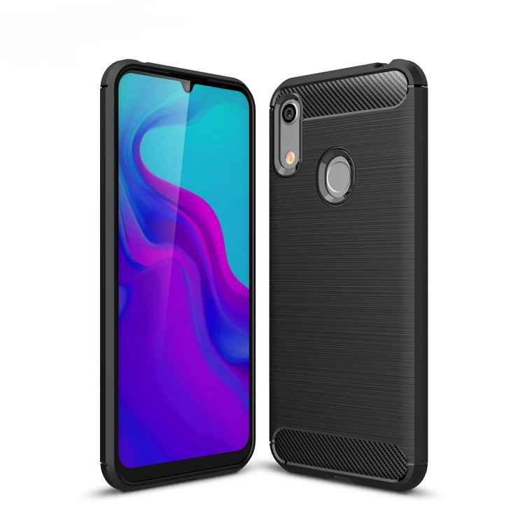 Brushed Texture Carbon Fiber Shockproof TPU Case for Huawei Honor 8A