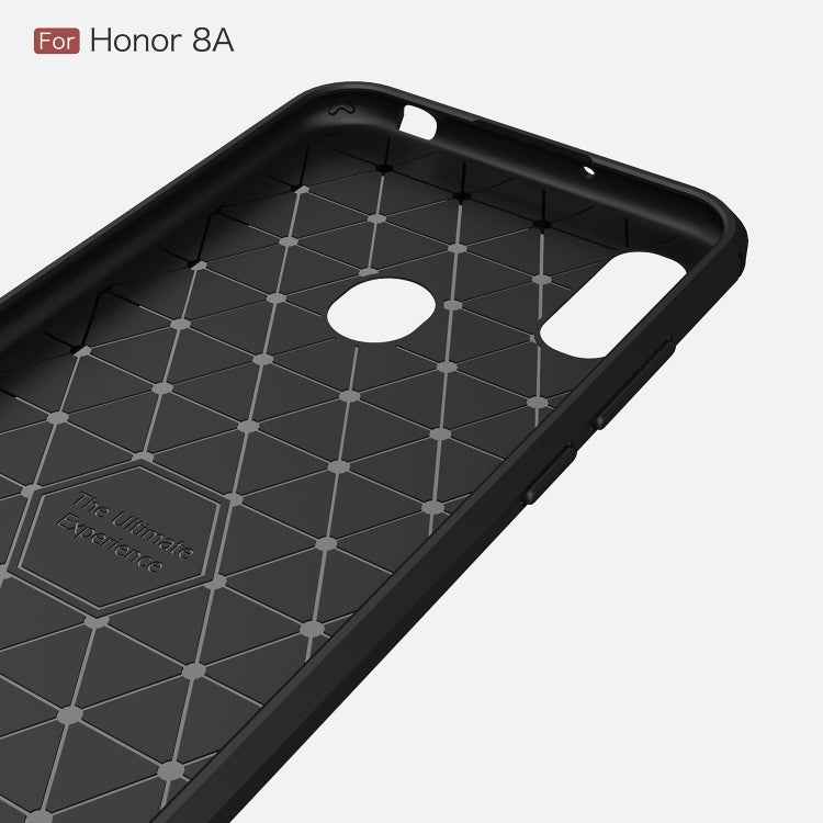 Brushed Texture Carbon Fiber Shockproof TPU Case for Huawei Honor 8A